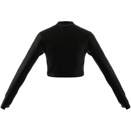 Women Lounge Ribbed Crop Long-Sleeve Top, Black, A701_ONE, large image number 11