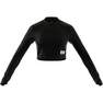 Women Lounge Ribbed Crop Long-Sleeve Top, Black, A701_ONE, thumbnail image number 12
