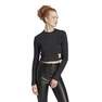 Women Lounge Ribbed Crop Long-Sleeve Top, Black, A701_ONE, thumbnail image number 15