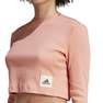 Female Lounge Ribbed Crop Long-Sleeve Top, Pink, A701_ONE, thumbnail image number 7