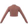 Female Lounge Ribbed Crop Long-Sleeve Top, Pink, A701_ONE, thumbnail image number 10