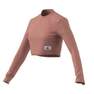 Female Lounge Ribbed Crop Long-Sleeve Top, Pink, A701_ONE, thumbnail image number 13