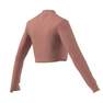 Female Lounge Ribbed Crop Long-Sleeve Top, Pink, A701_ONE, thumbnail image number 14