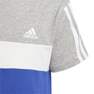 Kids Unisex Tiberio 3-Stripes Colorblock Cotton T-Shirt, White, A701_ONE, thumbnail image number 3