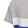 Kids Unisex Tiberio 3-Stripes Colorblock Cotton T-Shirt, White, A701_ONE, thumbnail image number 4