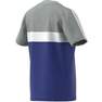 Kids Unisex Tiberio 3-Stripes Colorblock Cotton T-Shirt, White, A701_ONE, thumbnail image number 6