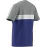 Kids Unisex Tiberio 3-Stripes Colorblock Cotton T-Shirt, White, A701_ONE, thumbnail image number 10