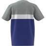 Kids Unisex Tiberio 3-Stripes Colorblock Cotton T-Shirt, White, A701_ONE, thumbnail image number 13