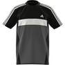 Unisex Kids Tiberio 3-Stripes Colorblock T-Shirt, Black, A701_ONE, thumbnail image number 0