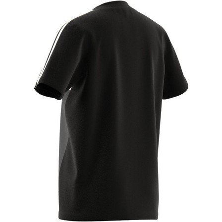 Unisex Kids Tiberio 3-Stripes Colorblock T-Shirt, Black, A701_ONE, large image number 7