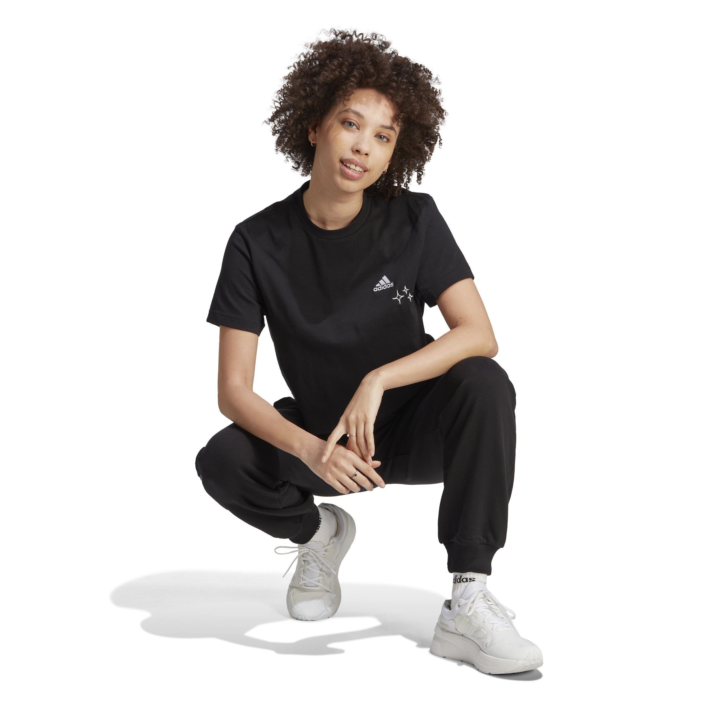 Women Scribble Embroidery Crop T-Shirt, Black, A701_ONE, large image number 10