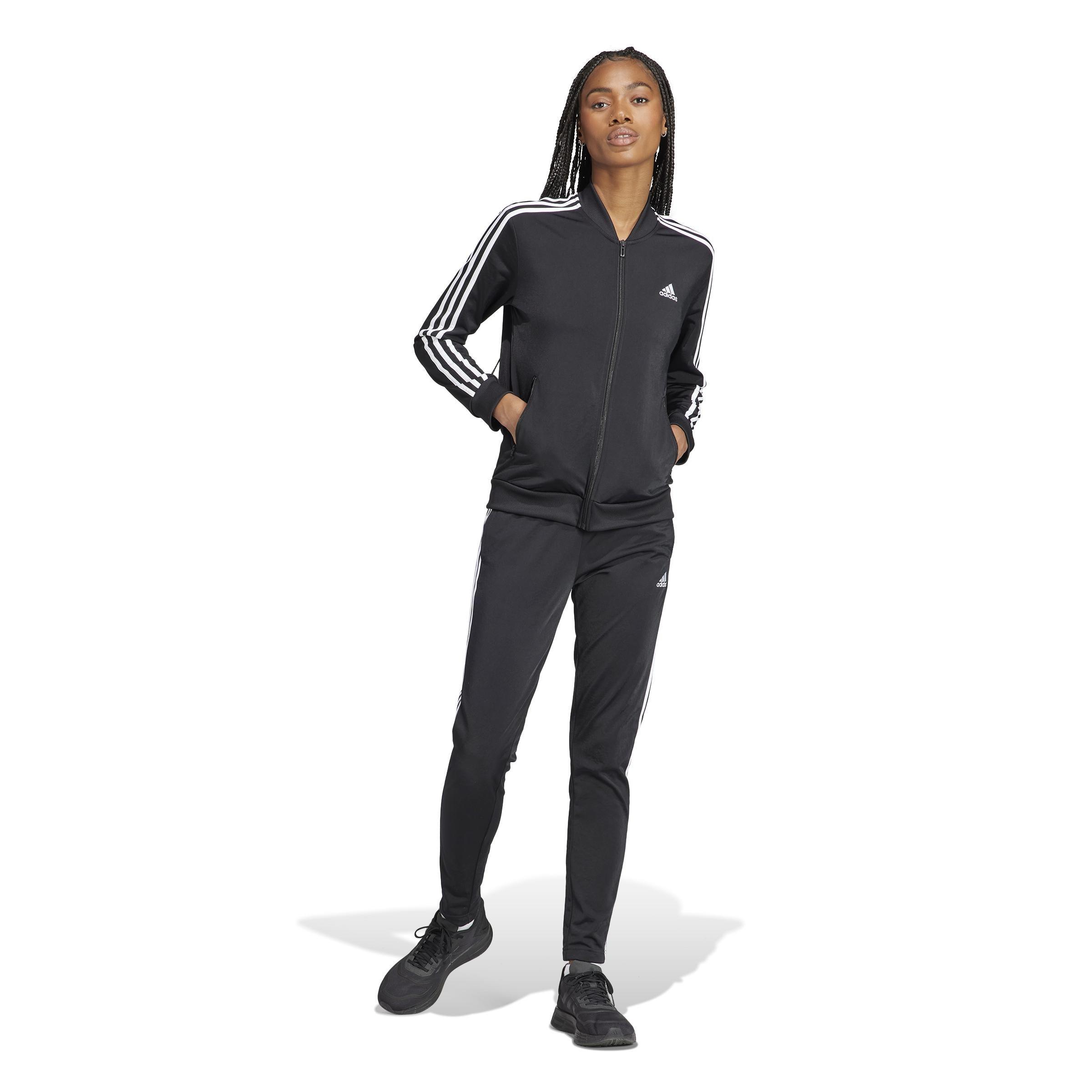 Essentials 3-Stripes Tracksuit, Black, A701_ONE, large image number 0