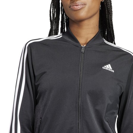 Women Essentials 3-Stripes Tracksuit, Black, A701_ONE, large image number 3