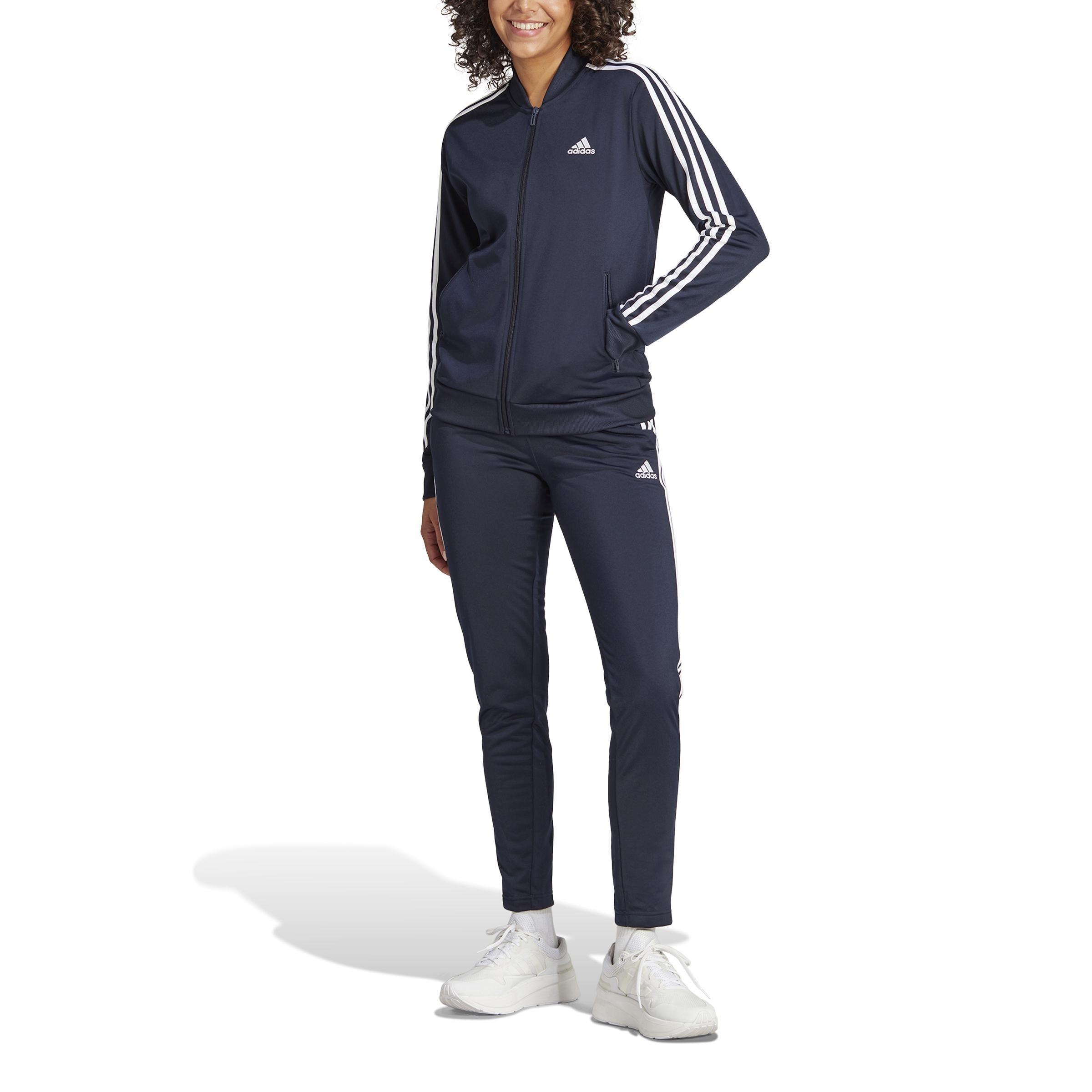 Women Essentials 3-Stripes Tracksuit, Blue, A701_ONE, large image number 0