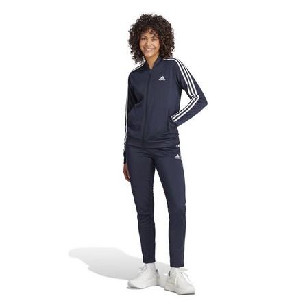 Women Essentials 3-Stripes Tracksuit, Blue, A701_ONE, large image number 9