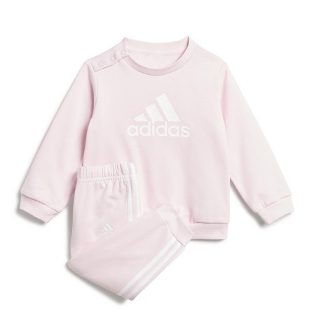 Kids Unisex Badge Of Sport French Terry Jogger, Pink, A701_ONE, large image number 0