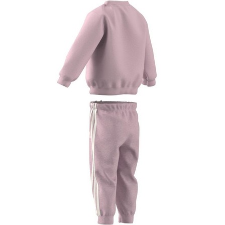 Kids Unisex Badge Of Sport French Terry Jogger, Pink, A701_ONE, large image number 8