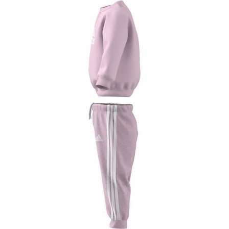 Kids Unisex Badge Of Sport French Terry Jogger, Pink, A701_ONE, large image number 9