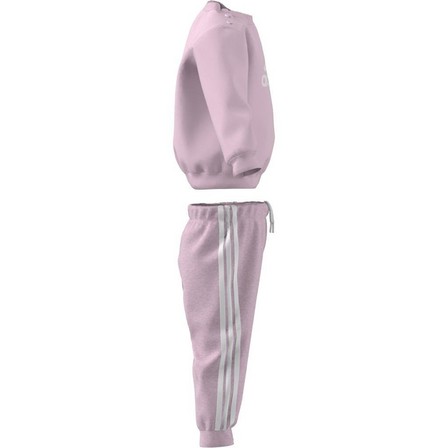 Kids Unisex Badge Of Sport French Terry Jogger, Pink, A701_ONE, large image number 10