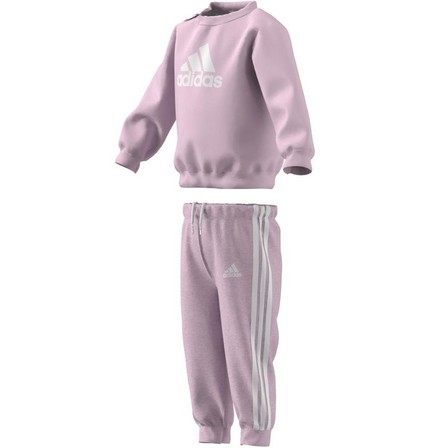 Kids Unisex Badge Of Sport French Terry Jogger, Pink, A701_ONE, large image number 13