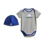 Kids Unisex Essentials Bodysuit And Beanie Gift Set, Grey, A701_ONE, thumbnail image number 0