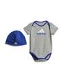 Kids Unisex Essentials Bodysuit And Beanie Gift Set, Grey, A701_ONE, thumbnail image number 1