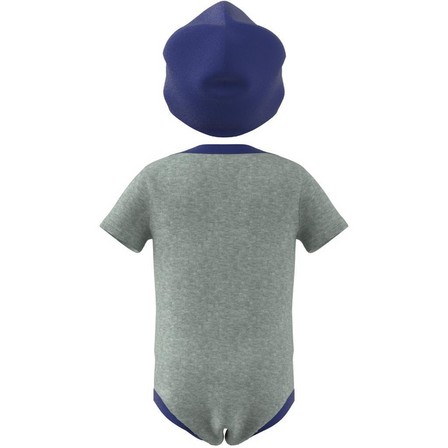 Kids Unisex Essentials Bodysuit And Beanie Gift Set, Grey, A701_ONE, large image number 6
