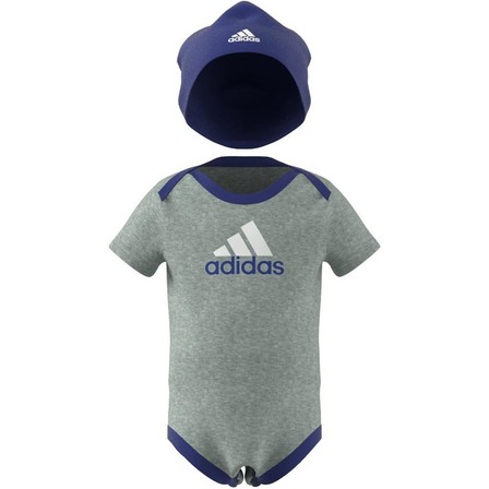 Kids Unisex Essentials Bodysuit And Beanie Gift Set, Grey, A701_ONE, large image number 11