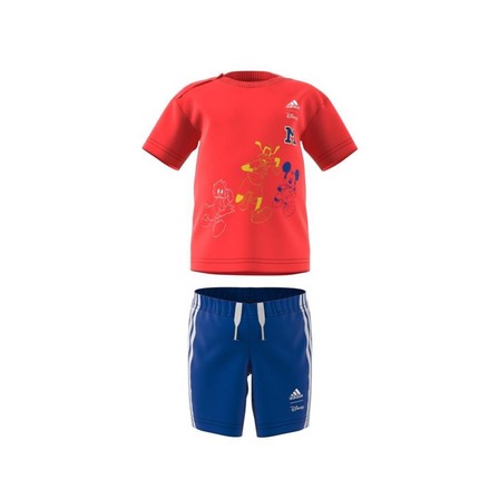 Unisex Kids Adidas X Disney Co-Ord Set, Red, A701_ONE, large image number 4