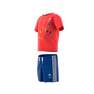Unisex Kids Adidas X Disney Co-Ord Set, Red, A701_ONE, thumbnail image number 6