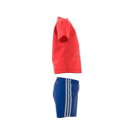 Unisex Kids Adidas X Disney Co-Ord Set, Red, A701_ONE, large image number 7