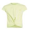 Kids Girls Yoga Aeroready Crop Slim T-Shirt, Yellow, A701_ONE, thumbnail image number 0