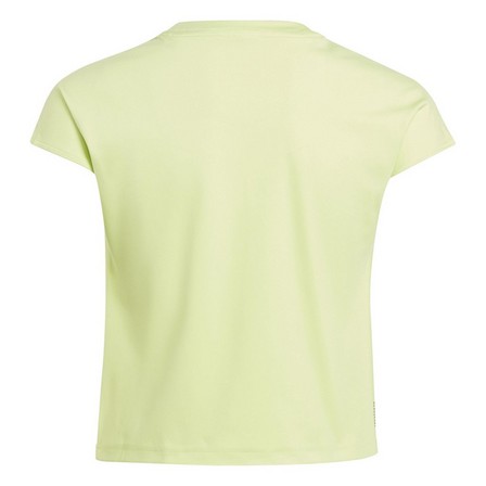 Kids Girls Yoga Aeroready Crop Slim T-Shirt, Yellow, A701_ONE, large image number 2