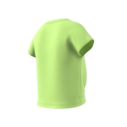 Kids Girls Yoga Aeroready Crop Slim T-Shirt, Yellow, A701_ONE, large image number 6