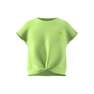 Kids Girls Yoga Aeroready Crop Slim T-Shirt, Yellow, A701_ONE, thumbnail image number 7