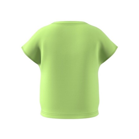 Kids Girls Yoga Aeroready Crop Slim T-Shirt, Yellow, A701_ONE, large image number 10