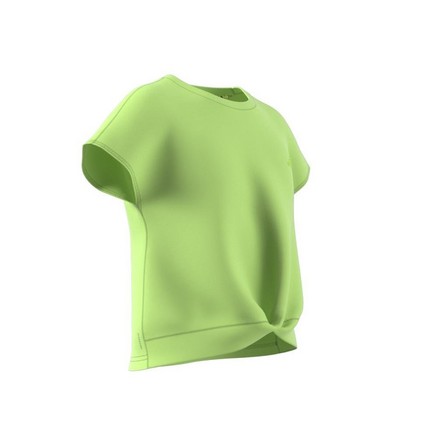 Kids Girls Yoga Aeroready Crop Slim T-Shirt, Yellow, A701_ONE, large image number 11