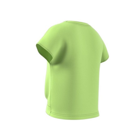 Kids Girls Yoga Aeroready Crop Slim T-Shirt, Yellow, A701_ONE, large image number 12