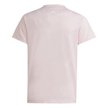 Kids Girls Essentials Aeroready Logo T-Shirt, Pink, A701_ONE, large image number 4