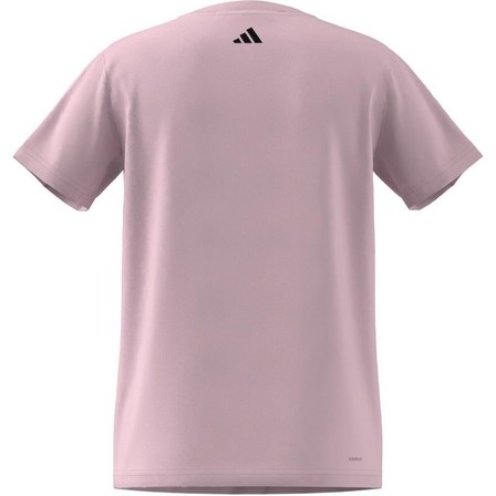 Kids Girls Essentials Aeroready Logo T-Shirt, Pink, A701_ONE, large image number 11