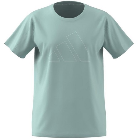 Kids Girls Essentials Aeroready Logo T-Shirt, Green, A701_ONE, large image number 13