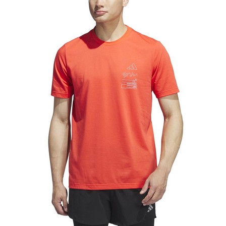 Men Adizero Graphic T-Shirt, Orange, A701_ONE, large image number 1