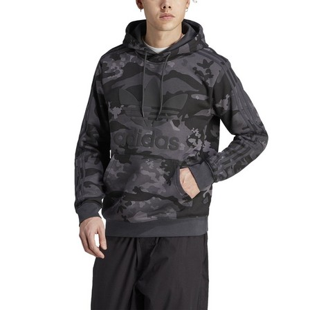 Men Graphics Camo Hoodie, Black, A701_ONE, large image number 0