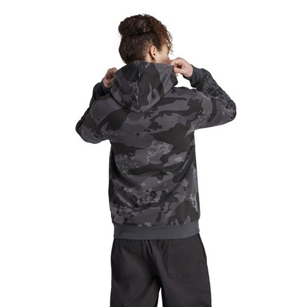 Men Graphics Camo Hoodie, Black, A701_ONE, large image number 3