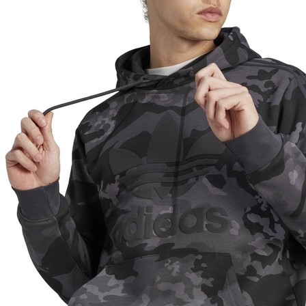 Men Graphics Camo Hoodie, Black, A701_ONE, large image number 4
