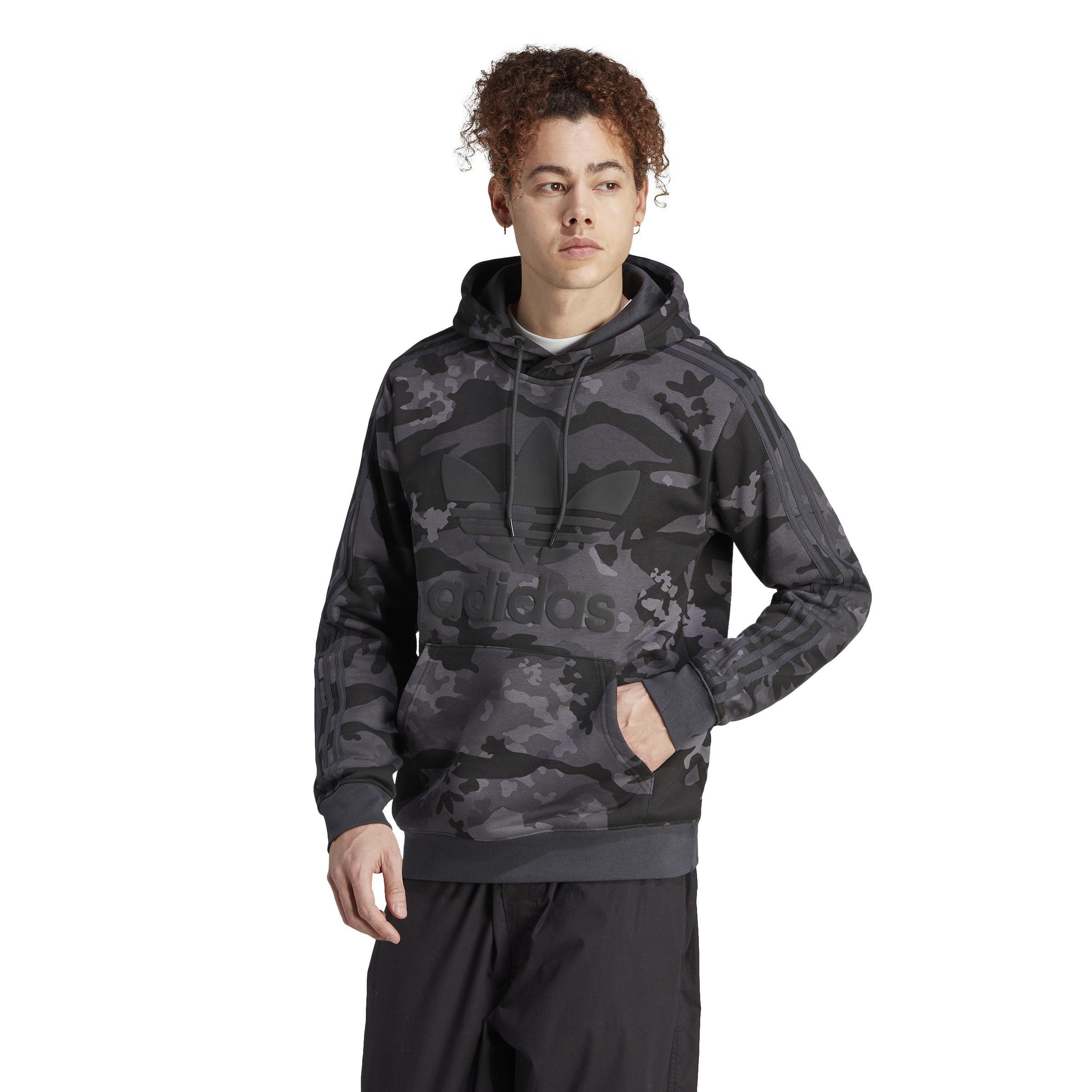 Men Graphics Camo Hoodie Black