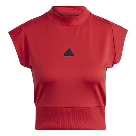 Women Adidas Z.N.E. T-Shirt, Red, A701_ONE, large image number 1