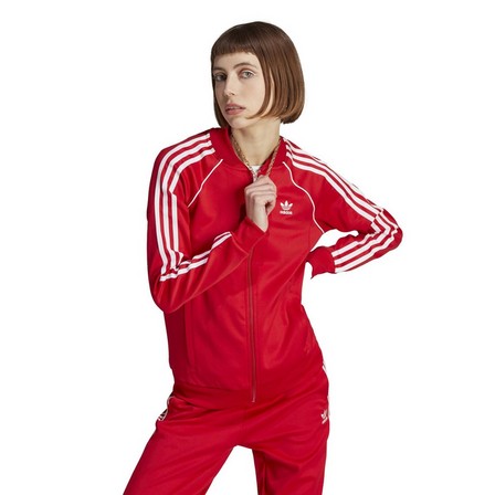 Women Adicolor Classics Sst Track Top, Red, A701_ONE, large image number 0