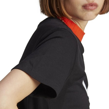 Women Adicolor Classics Trefoil T-Shirt, Black, A701_ONE, large image number 4