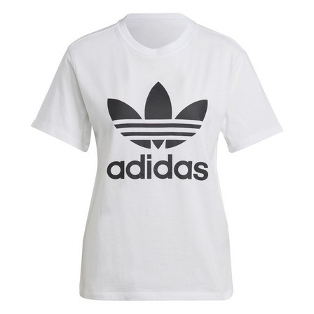 Women Adicolor Classics Trefoil T-Shirt, White, A701_ONE, large image number 2